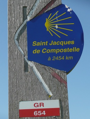 Pecten et distance jusqu'à Saint-Jacques Pecten européen