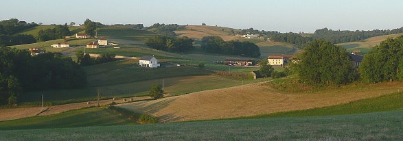 Paysage du Béarn à partir de Lou Castet