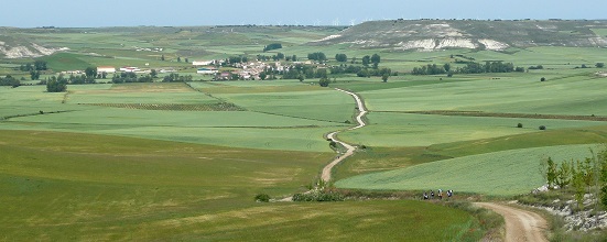 La meseta peu avant Hornillos del Camino