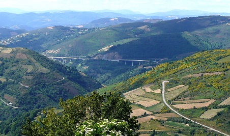 Vue vers le nord-est à partir du Cebreiro