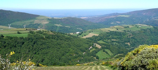 Début de la descente vers Triacastela