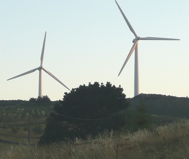 Les éoliennes au lever du jour (2)