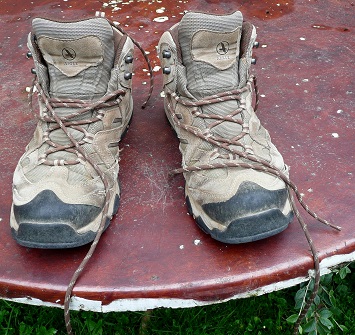 Mes chaussures après le pèlerinage
